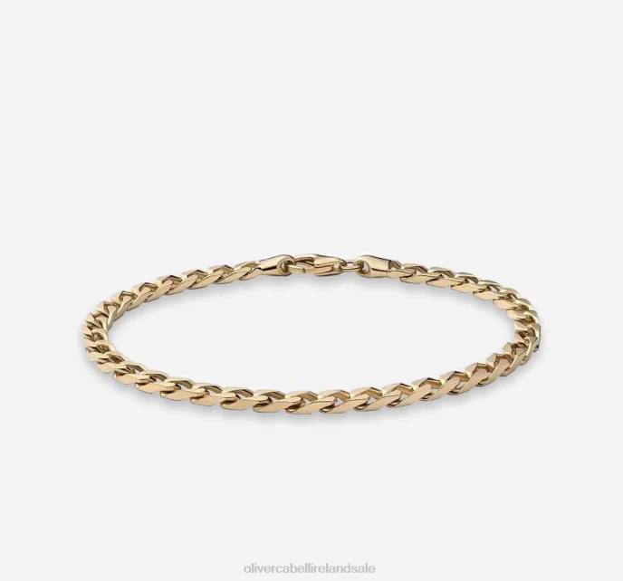 Oliver Cabell 4mm Cuban Chain Bracelet Men PJDR226 Accessories Gold