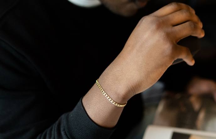 Oliver Cabell 4mm Cuban Chain Bracelet Men PJDR226 Accessories Gold