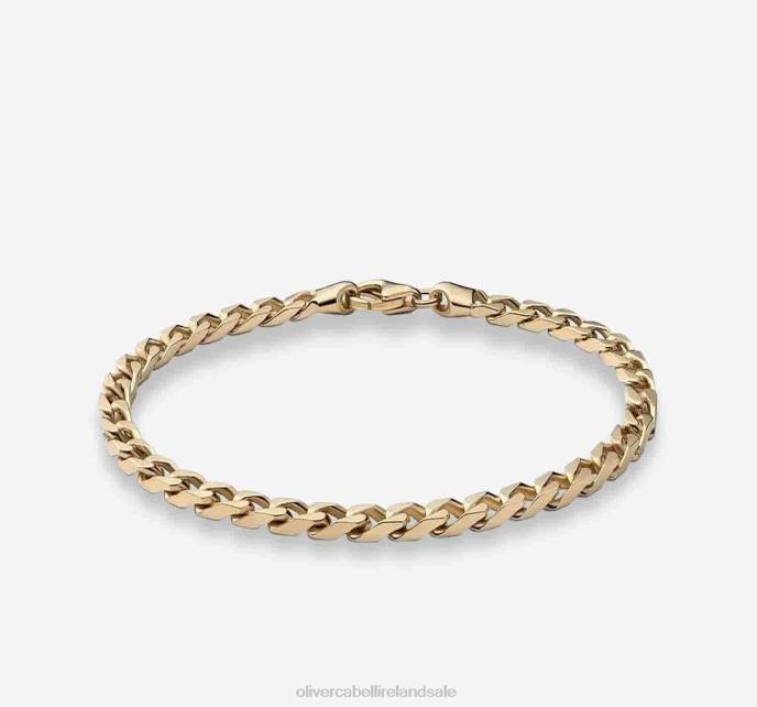 Oliver Cabell 8mm Cuban Chain Bracelet Men PJDR227 Accessories Gold