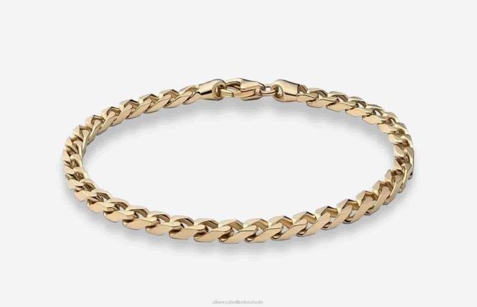 Oliver Cabell 8mm Cuban Chain Bracelet Men PJDR227 Accessories Gold