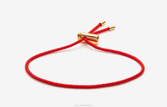 Oliver Cabell Cameron Cord Bracelet Men PJDR192 Accessories Red/Gold