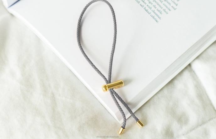 Oliver Cabell Cameron Cord Bracelet Men PJDR221 Accessories Grey Matter