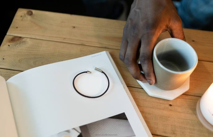 Oliver Cabell Fern Cord Bracelet Men PJDR204 Accessories Black