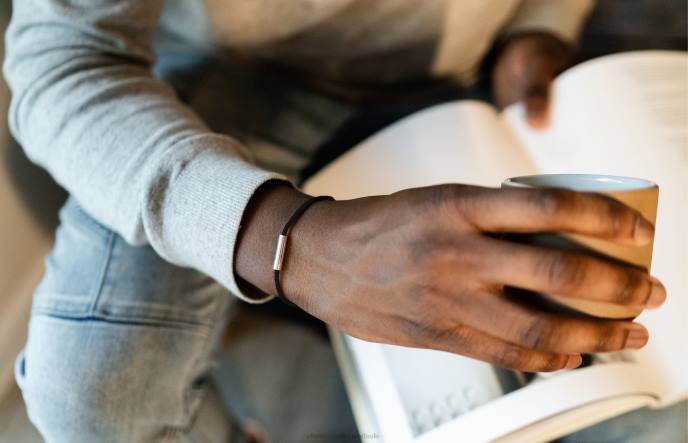 Oliver Cabell Fern Cord Bracelet Men PJDR204 Accessories Black