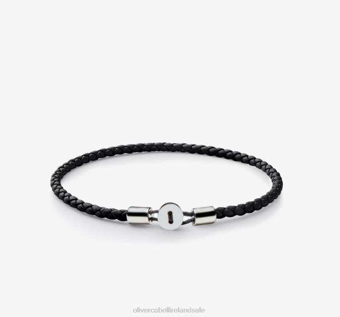 Oliver Cabell Gordon Leather Bracelet Men PJDR200 Accessories Silver