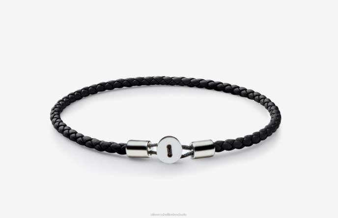 Oliver Cabell Gordon Leather Bracelet Men PJDR200 Accessories Silver