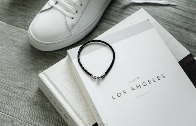 Oliver Cabell Gordon Leather Bracelet Men PJDR200 Accessories Silver