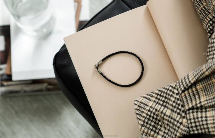 Oliver Cabell Gordon Leather Bracelet Men PJDR200 Accessories Silver