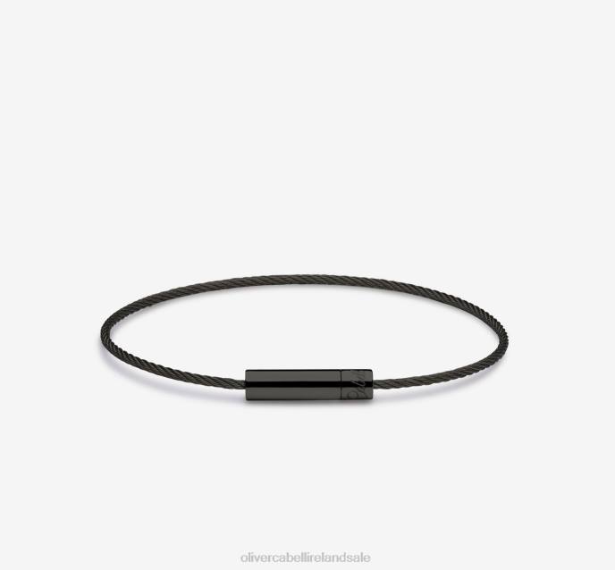 Oliver Cabell Michael Cable Bracelet Men PJDR196 Accessories Black