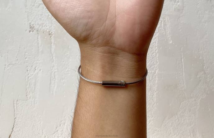 Oliver Cabell Michael Cable Bracelet Men PJDR198 Accessories Silver