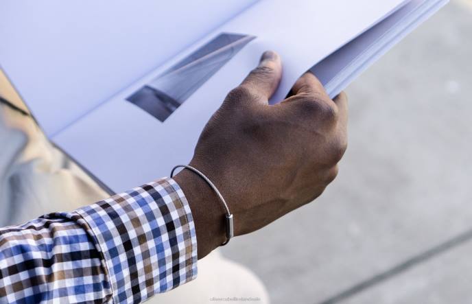 Oliver Cabell Michael Cable Bracelet Men PJDR198 Accessories Silver