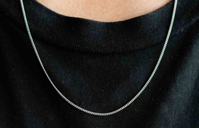 Oliver Cabell 1.4mm Cuban Chain Men PJDR213 Accessories Silver