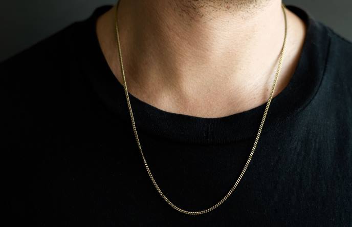 Oliver Cabell 2mm Cuban Chain Men PJDR211 Accessories Gold