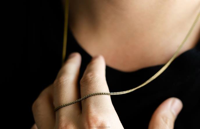 Oliver Cabell 2mm Cuban Chain Men PJDR211 Accessories Gold