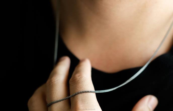 Oliver Cabell 2mm Cuban Chain Men PJDR212 Accessories Silver