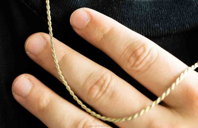 Oliver Cabell 4mm Rope Chain Men PJDR230 Accessories Gold