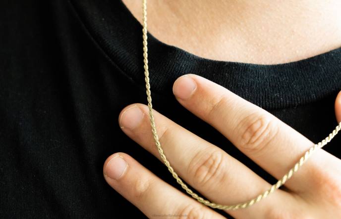 Oliver Cabell 4mm Rope Chain Men PJDR230 Accessories Gold