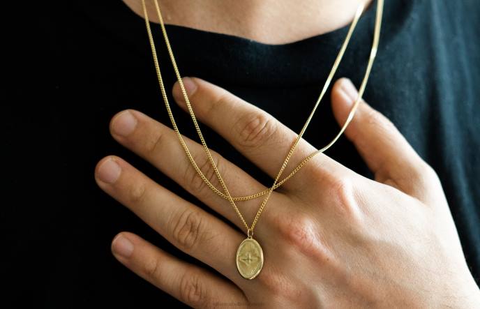 Oliver Cabell Dove Pendant Necklace Men PJDR209 Accessories Gold