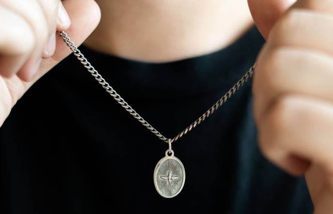 Oliver Cabell Dove Pendant Necklace Men PJDR210 Accessories Silver