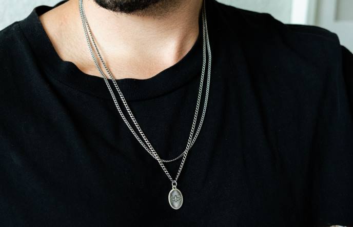 Oliver Cabell Dove Pendant Necklace Men PJDR210 Accessories Silver