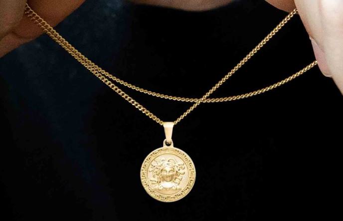 Oliver Cabell Medusa Pendant Necklace Men PJDR208 Accessories Gold