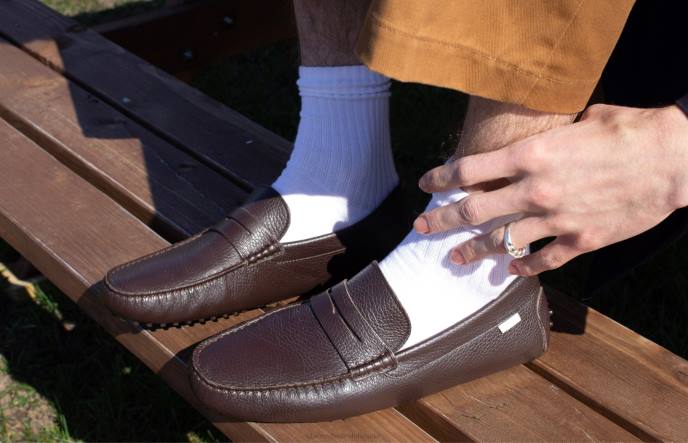 Oliver Cabell Driver 6 Men PJDR151 Footwear Chocolate Pebbled