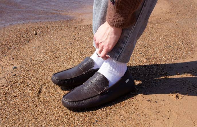 Oliver Cabell Driver 6 Men PJDR151 Footwear Chocolate Pebbled