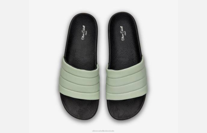 Oliver Cabell Vegan Slides Men PJDR167 Footwear Green Ash
