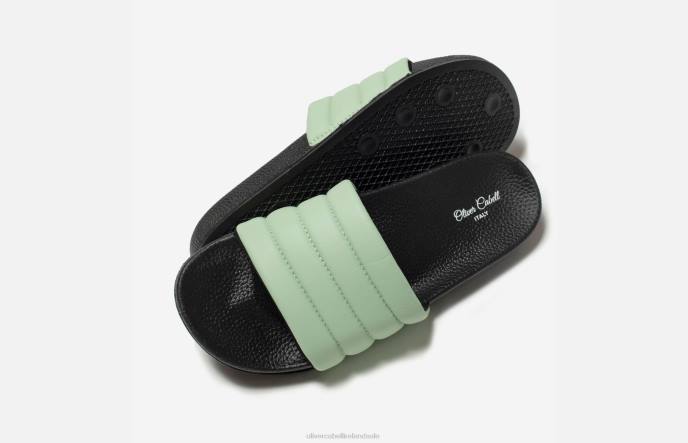 Oliver Cabell Vegan Slides Men PJDR167 Footwear Green Ash
