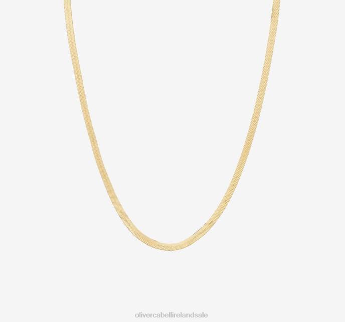Oliver Cabell Herringbone Chain Women PJDR427 Accessories Gold
