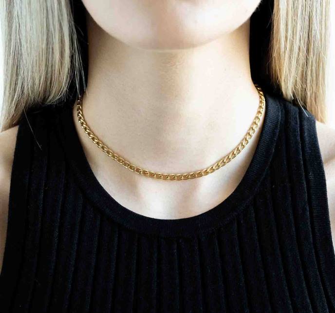 Oliver Cabell Chain Choker Women PJDR443 Accessories Gold