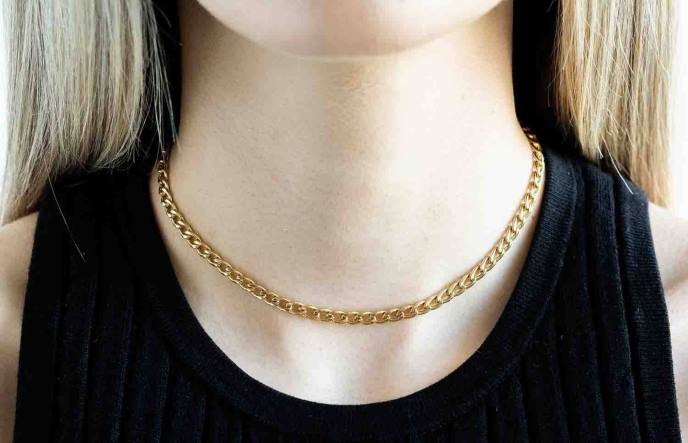 Oliver Cabell Chain Choker Women PJDR443 Accessories Gold