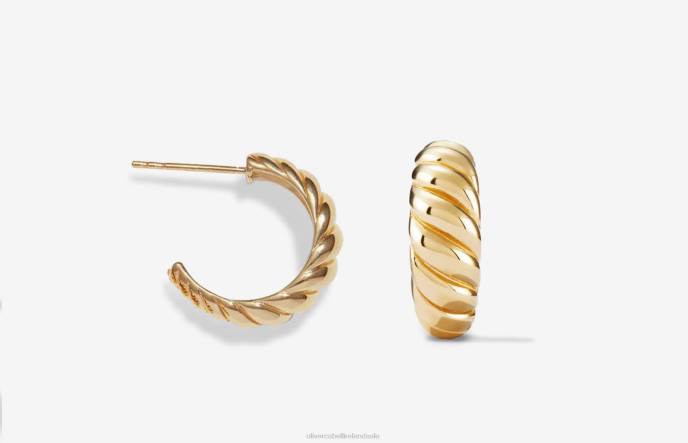 Oliver Cabell Croissant Hoops Women PJDR444 Accessories Gold