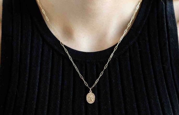 Oliver Cabell St. Christopher Necklace Women PJDR433 Accessories Gold